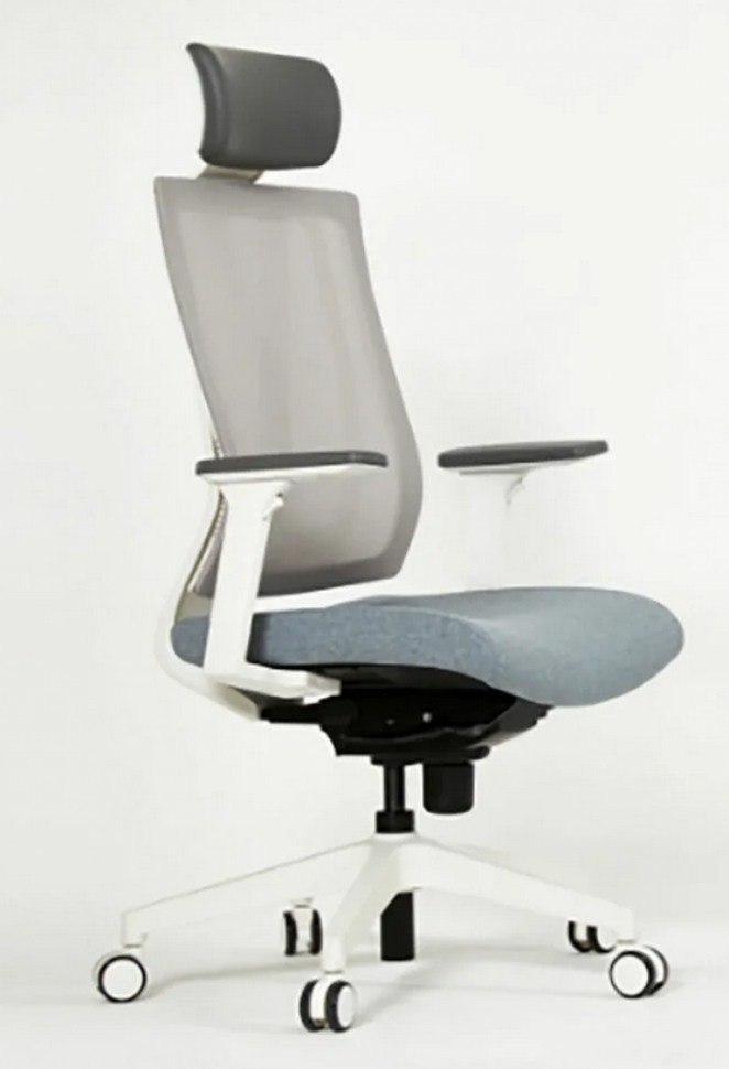 Кресло FALTO G1 GON-01WAL/GY-GY Спинка серая/сидение серое/Каркас белый Кресло FALTO G1 GON-01WAL/GY-GY Спинка серая/сидение серое/Каркас белый